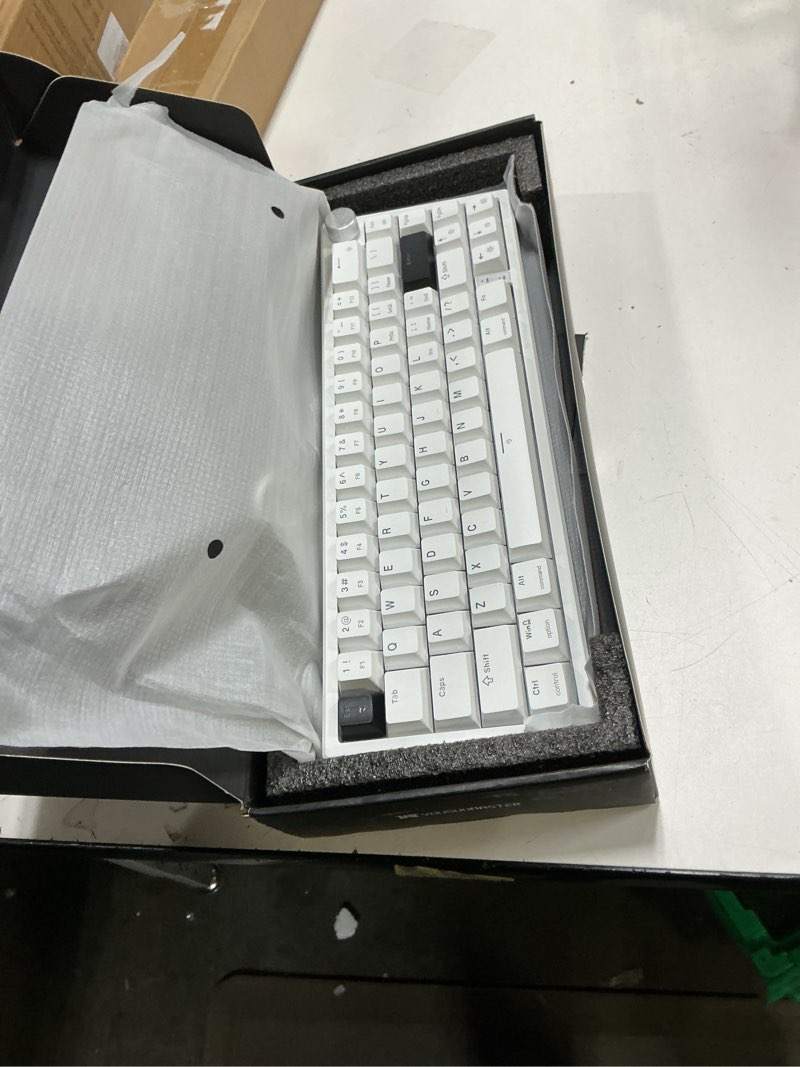 Condition photo showing New/Like New for X82 Wired Gaming Keyboard with Volume Knob,60% Mechanical Keyboard Gasket Mount RGB Backlit with Software,Mini Keyboards with 66 Keys Hot Swappable Red Switch,Translucent Characters White