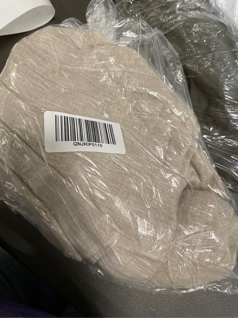 Condition photo showing Good Condition for textured cotton curtain, 48x96, oatmeal