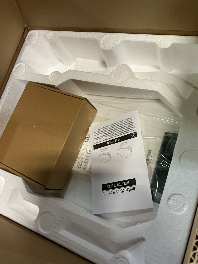 Condition photo showing Good Condition for toilet bidet seat, instant warm water, self-cleaning nozzle, multiple spraying modes, electric heated seat, warm air drying, soft closed lid, display screen, requires electricity, elongated oval