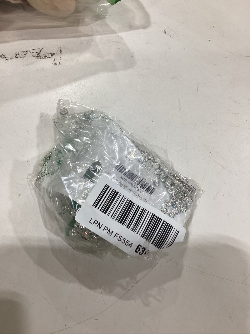 Condition photo showing As Is for 200Pcs 6mm Rondelle Spacer Beads Silver Plated AB Color Crystal Rhinestone for Jewelry Making Loose Beads for Bracelets AB Color 6mm
