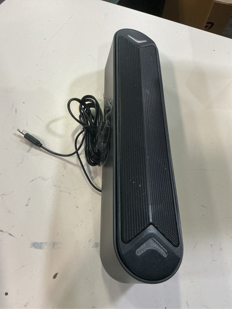Condition photo showing New/Like New for lenrue computer speakers,pc speakers for desktop,wired usb-powered sound-bar for computer with 10w stereo sound and colorful light,plug-n-play (a39pro /black)
