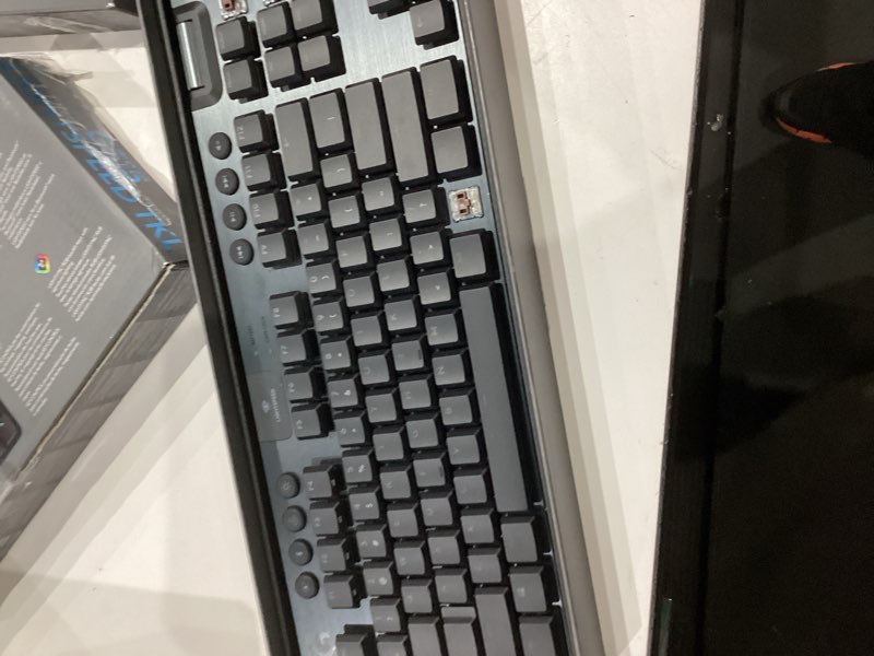 Condition photo showing As Is for logitech g915 tkl tenkeyless lightspeed wireless rgb mechanical gaming keyboard, low profile switch options, lightsync rgb, advanced wireless and bluetooth support - tactile black tkl wireless tactile