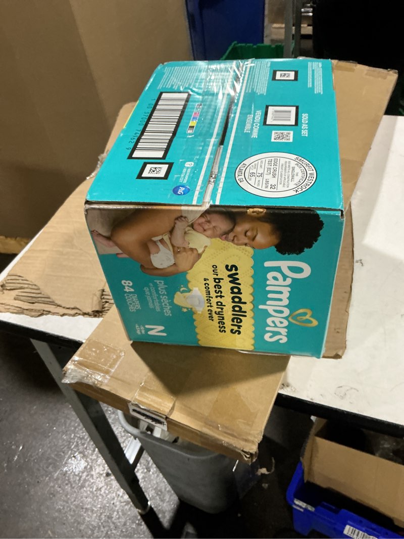 Condition photo showing New/Like New for Pampers Swaddlers Diapers Newborn - Size 0, 84 Count, Ultra Soft Disposable Baby Diapers