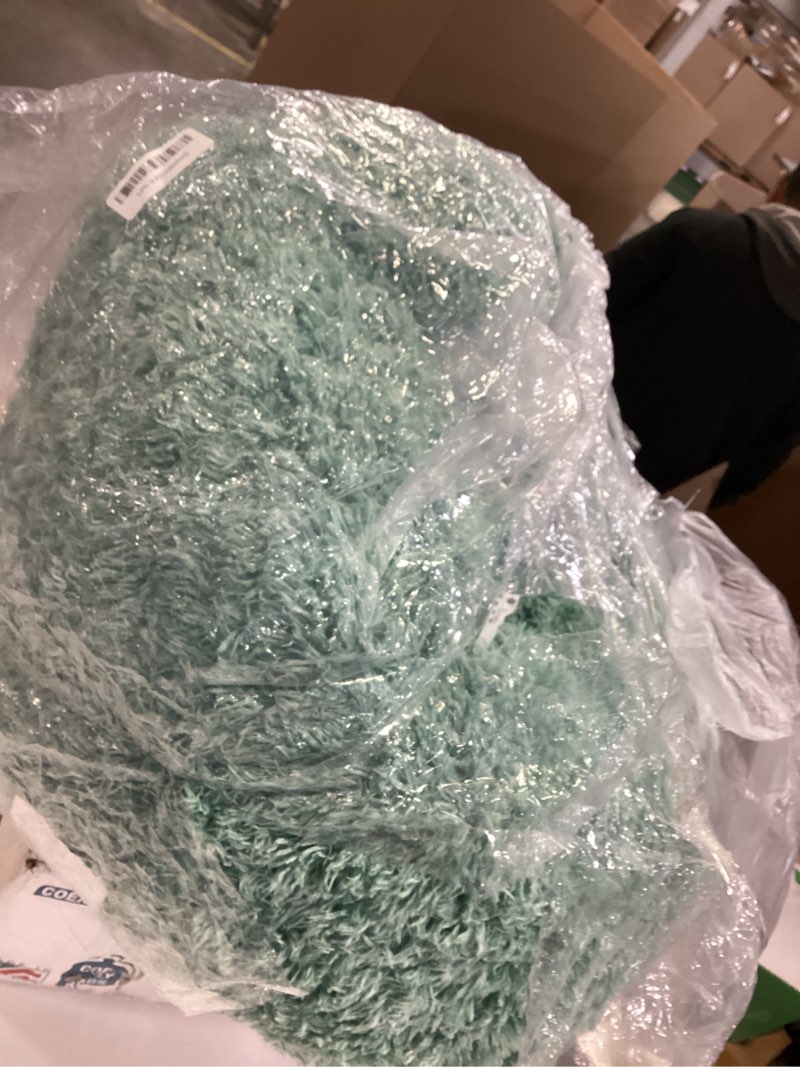 Condition photo showing New/Like New for Fluffy Bean Bag Chair for Kids Green, with Plush Faux Fur Cover, 2.5FT Memory Foam Bean Bag Chairs for Teens & Kids, Ultra Soft Sofa for Living Room/Bedroom/Dorm. Green 2.5FT