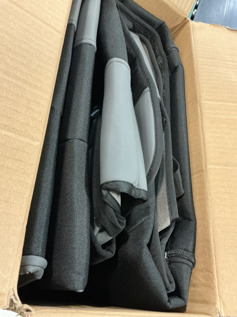 Condition photo showing As Is for Skechers Car Seat Covers,GOGA Mat Oxford Cloth Seat Covers,Waterproof Car Seat Covers Full Sets,Automotive Universal Fit Seat Cover for Most Cars, Suvs, Trucks,Gray Full Sets Black & Grey