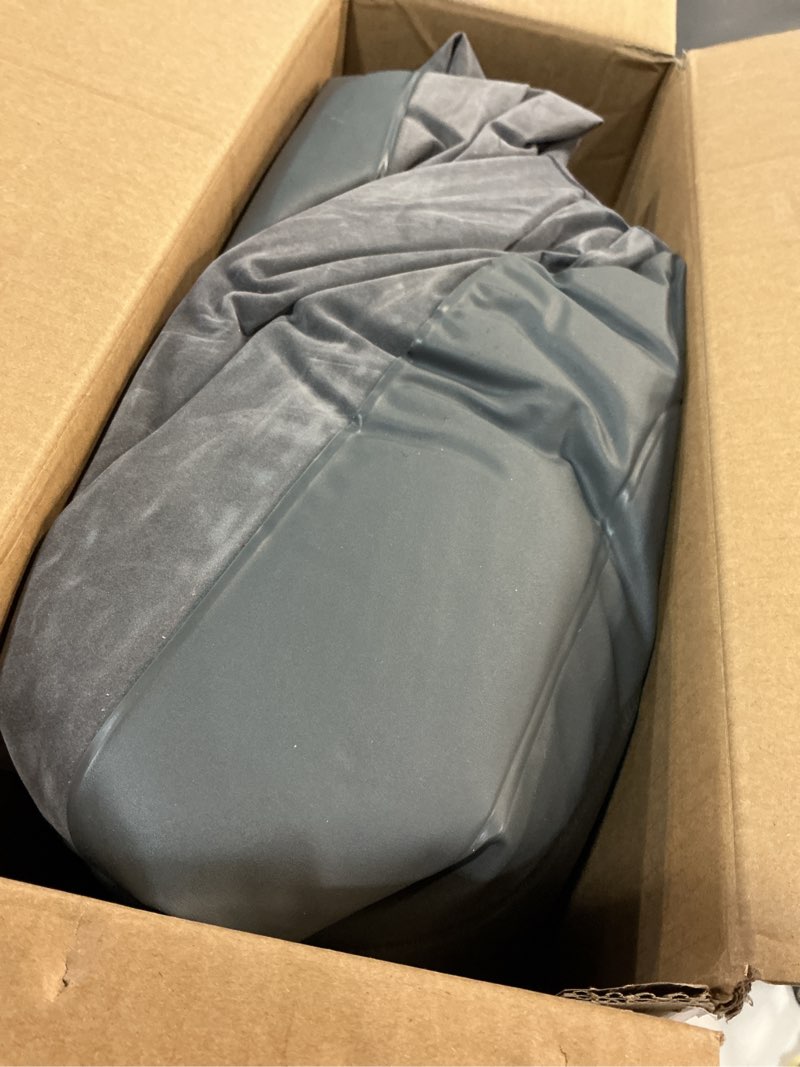 Condition photo showing As Is for Intex Dura-Beam Deluxe Comfort-Plush Elevated: Fiber-Tech – Queen Size – Built-in Electric Pump – 18in Bed Height – 600lb Weight Capacity 18" Grey Queen