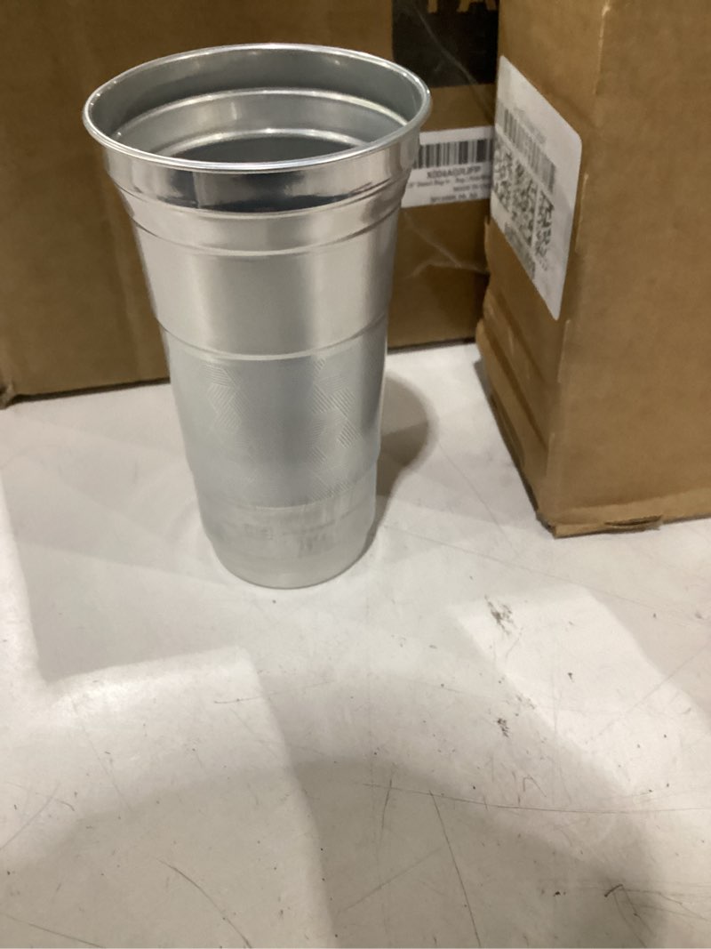 Condition photo showing Good Condition for top cup aluminum cups, 12 oz reusable party cups, cold-holding, recyclable, 12 oz cup, 50 cups per pack, made in usa 12oz - 50pk top cup blue