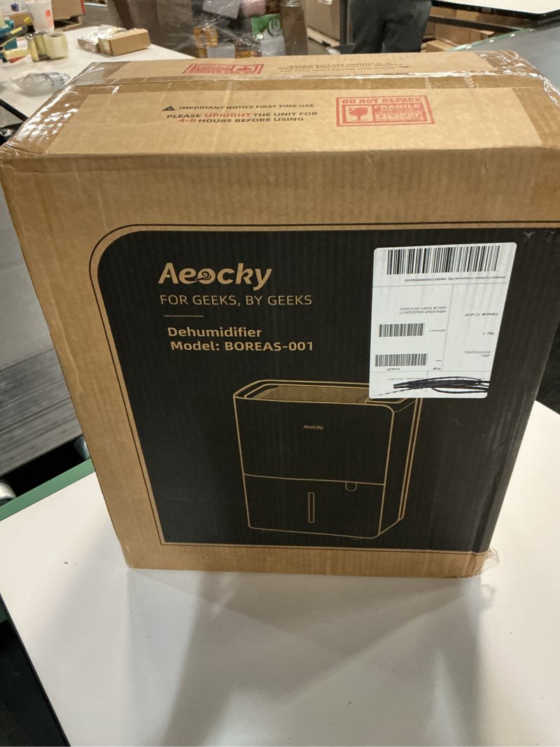 Condition photo showing New/Like New for 3500 Sq.Ft Basement Dehumidifier,AEOCKY Max 50 Pint/D Drain Hose Dehumidifier for Home,Bedroom,Bathroom,Room,Intelligent Humidistat,Quiet