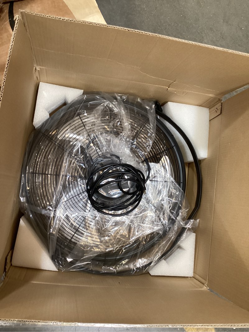 Condition photo showing Good Condition for ahawill 20 inch wall mount fan with lights,6-speed high velocity wall fan dimmable gazebo fan,360°adjustable tilt industrial outdoor fans for patio,garage,workshop,commercial,black