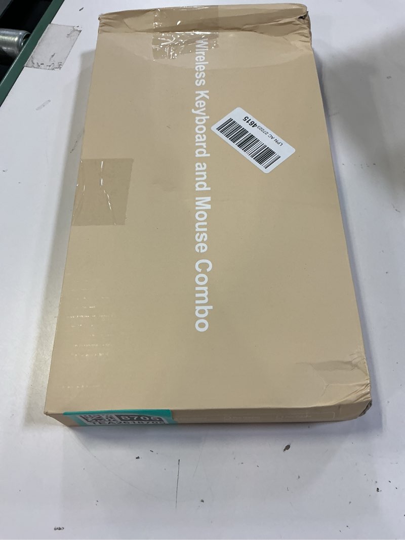 Condition photo showing New/Like New for Colorful Wireless Computer Keyboard and Mouse Combo with Phone Holder, Wrist Rest, Typewriter Keys, 2.4GHz Wireless, Full-Sized Optical Mouse for PC and Laptop(Peach Colorful)