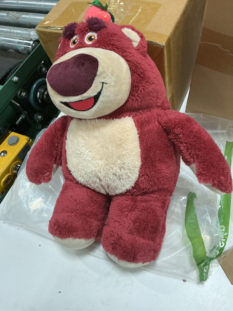 Condition photo showing Good Condition for miniso 14" lotso disney officially authorized genuine toy story plush lotso, iconic cuddly & scented toy character with embroidered eyes & soft plush features, suitable for all ages 14" sweet lotso sitting plush
