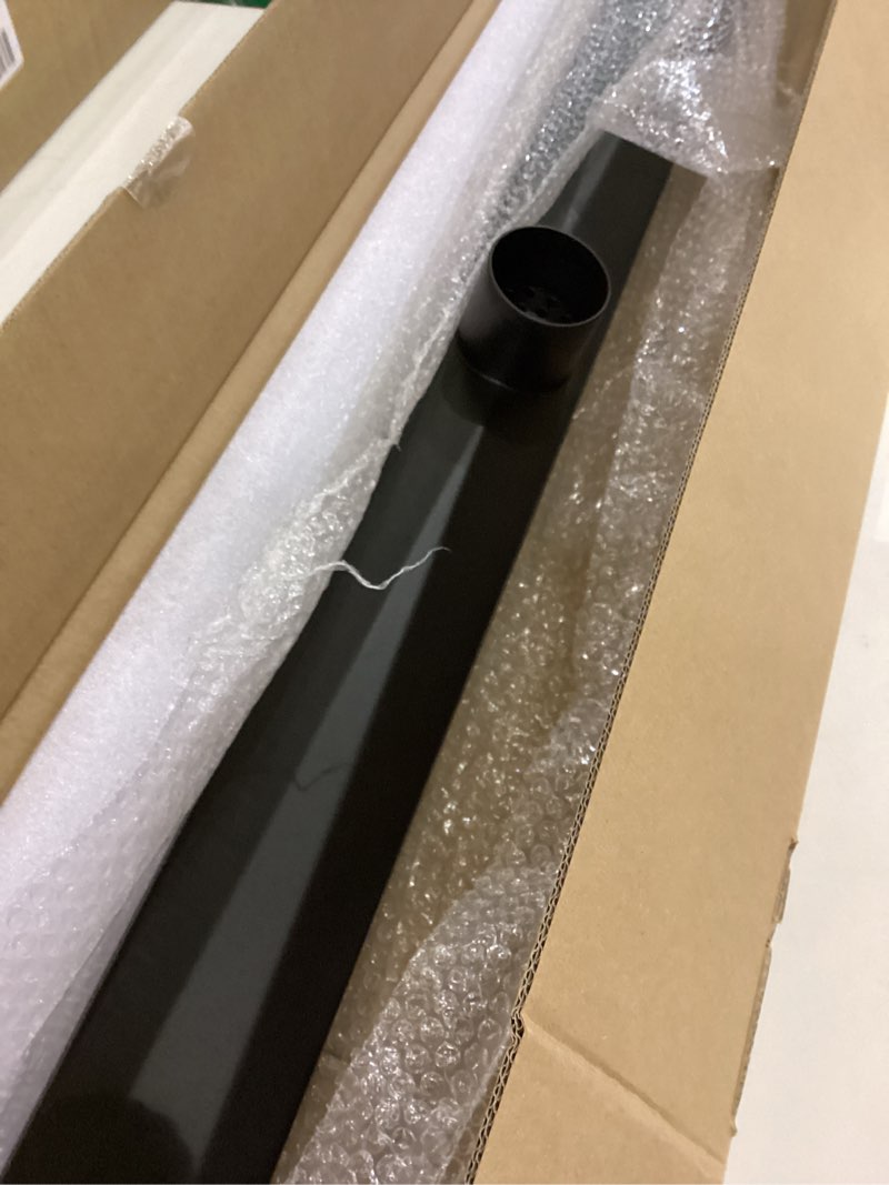 Condition photo showing As Is for Square Shower Drain, 6 Inch Black 304 Stainless Steel Shower Drain with 2-in-1 Tile Insert Panels, Hair Catcher, Shower Floor Drain, Fits Bathroom, Balcony, Hotel, School Matte Black 6-inch