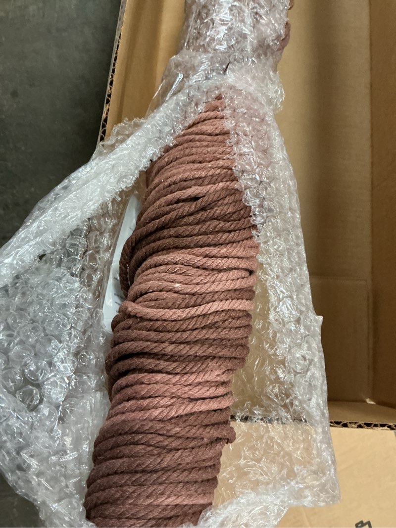 Condition photo showing As Is for Flber Tie-Dye Macrame Wall Hanging Large Bohemian Yarn Tapestry Wall Décor,59" Wx 35" L Pink