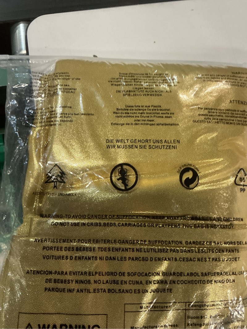 Condition photo showing Good Condition for 10x10 ft Gold Sequin Backdrop Curtain Panels for Parties, Wrinkle Free Glitter Photo Backdrop Drapes 2 Panels 5x10FT Shimmer Back Drop Cloth for Wedding Birthday Christmas Photography Background 5ftx10ft(2 panels) Gold