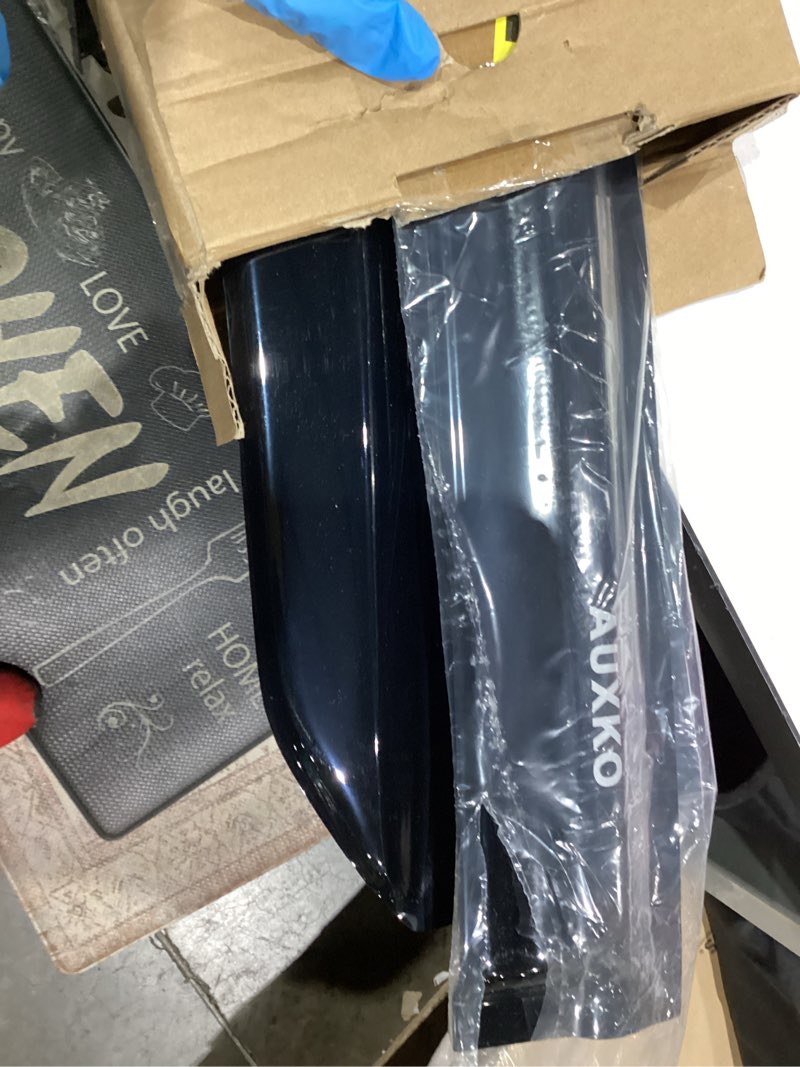 Condition photo showing Good Condition for AUXKO Rain Guards for 2020-2025 Chevy Silverado & GMC Sierra 2500HD 3500HD Crew Cab, Window Vent Visor Accessory - Tape-On Rain Guard Window Visors,Side Window Wind Deflectors & Visors Smoke Black for chevy silverado 2020-2024