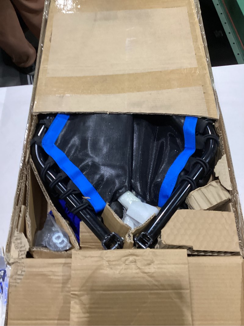 ANCHEER 50" Foldable Fitness Trampoline for Adults & Kids, 560 lbs Capacity Bungee Rebounder with Ad