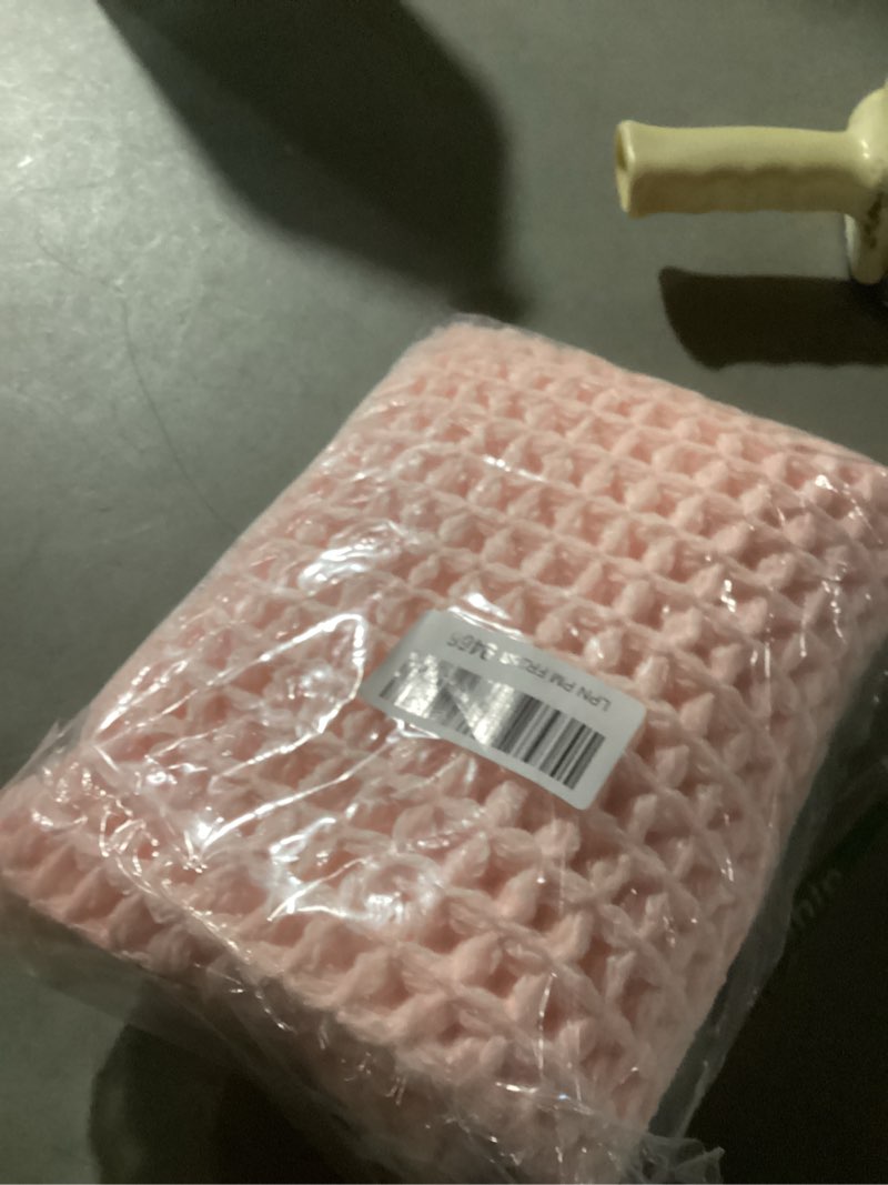 Condition photo showing Good Condition for light peachy pink bathroom rugs, waffle bath mat non slip washable quick dry cute bath mat boho farmhouse bathroom decor, 30"x20" light peachy pink light peachy pink 1'8" x 2'6" (rectangular)