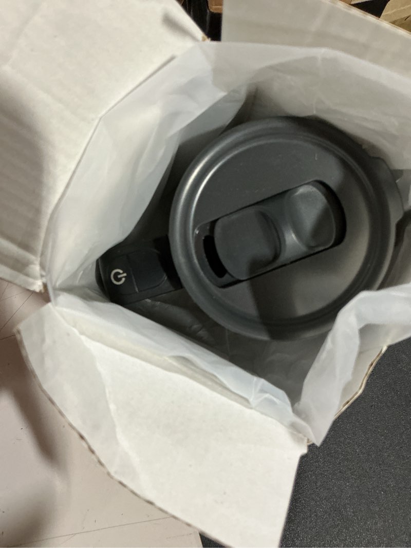 Condition photo showing Good Condition for mongdio self stirring coffee mug with fahrenhite temperature display, rechargeable stirring mug, automatic self stirring cup with lid, for coffee, milk and other beverages, black black 13.5oz