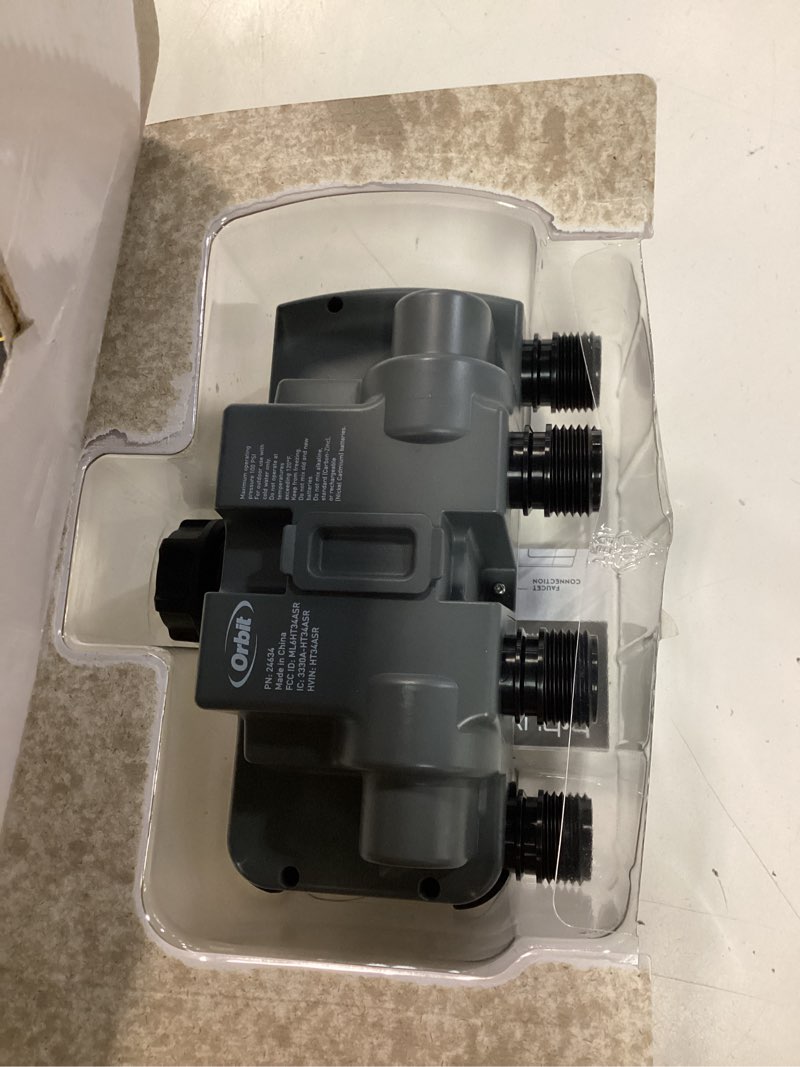 Condition photo showing New/Like New for orbit b-hyve programmable 4 zone sprinkler timer
