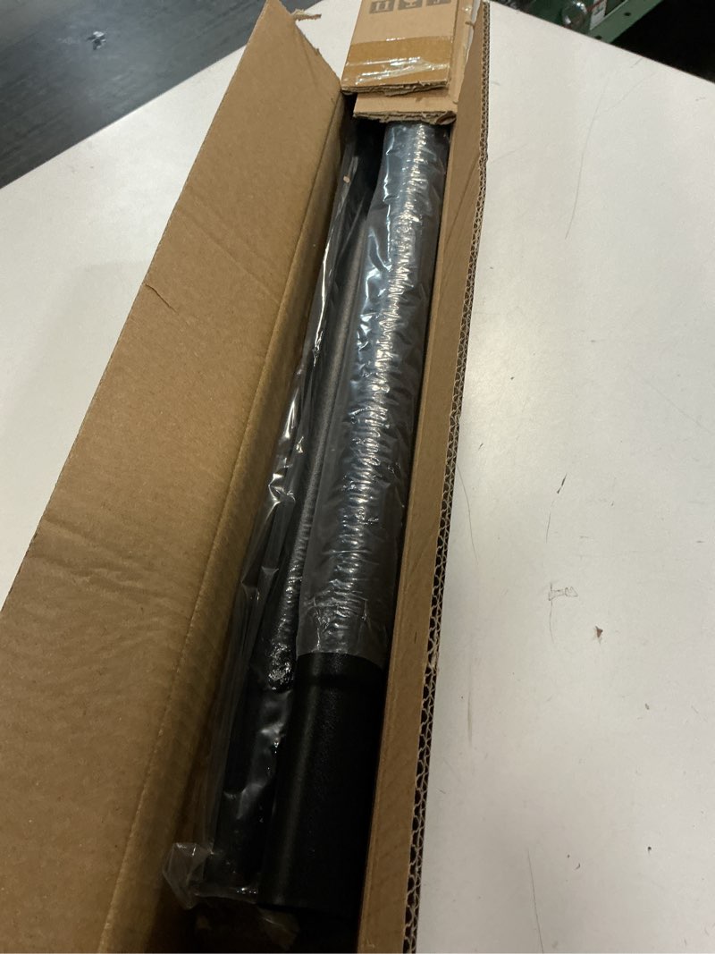 Condition photo showing Good Condition for Tension Curtain Rod 51-126 Inch, Long Curtain Rod No Drilling for Window or Bathroom, Outdoor Curtain Rods for Patio Tension Rods, Easy to Install, Never Rust, Rod Diameter 1.26 Inches - Black Black 51''-126''