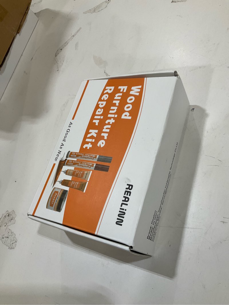 Condition photo showing Good Condition for REALINN Wood Furniture Repair Kit- Set of 28 - Touch Up Markers, Fillers with Wood Putty - Repair Scratch, Cracks, Hole, Discoloration for Wooden Door, Floor, Table, Cabinet