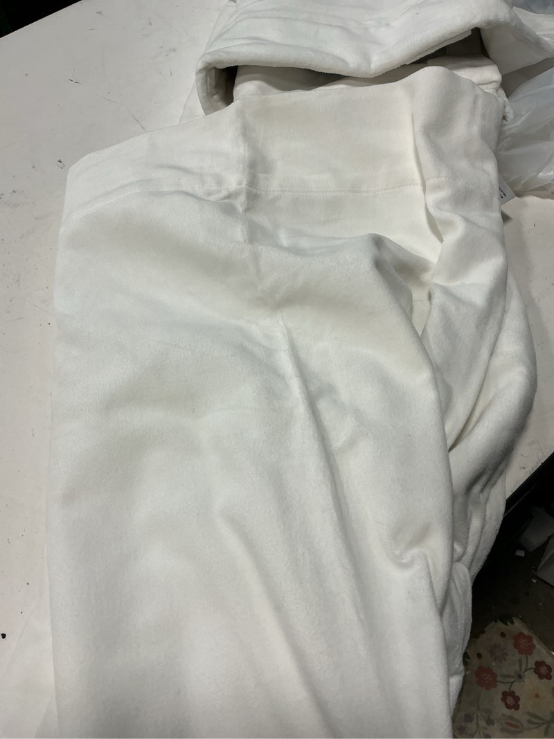 Condition photo showing Good Condition for 1 panel cotton velvet true blackout curtain color ivory size 48x96