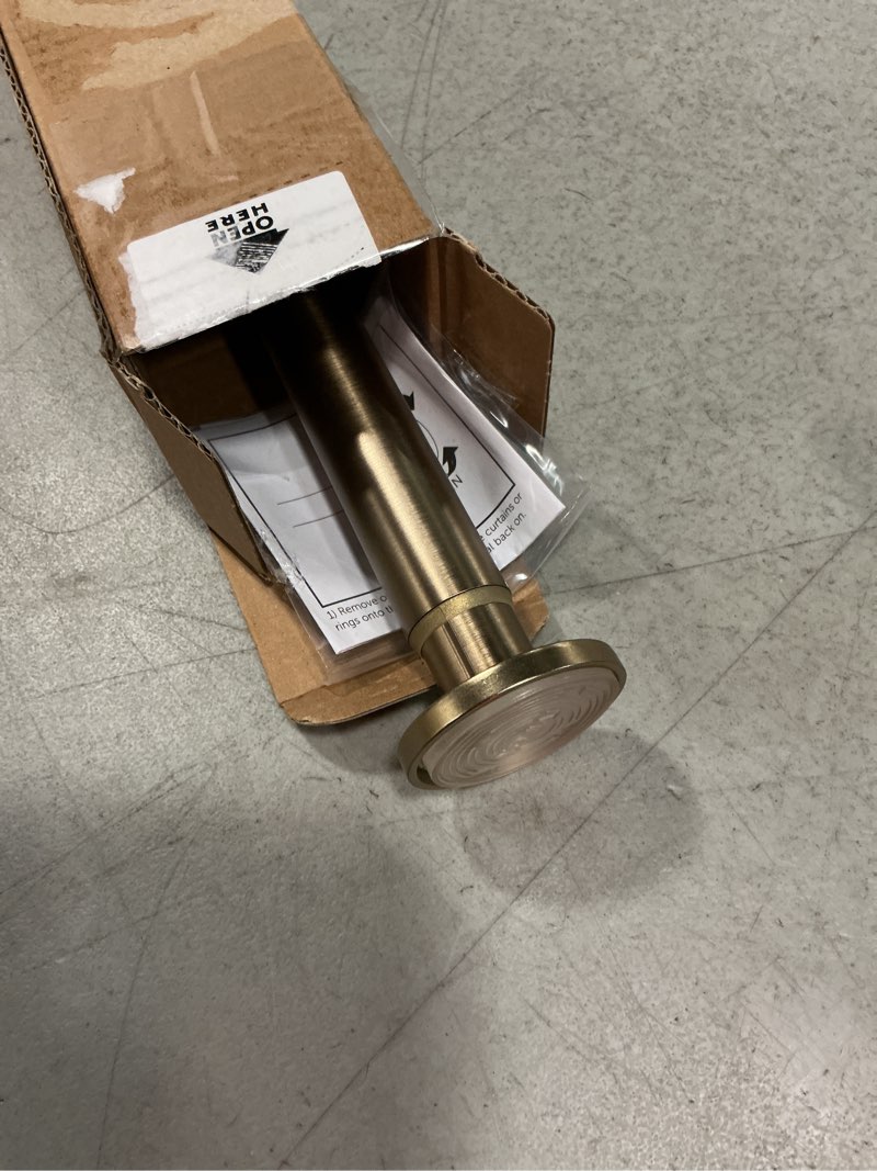 Condition photo showing New/Like New for ivilon tension curtain rod - spring tension rod for windows or shower, 36 to 54 inch. warm gold 36" to 54" warm gold