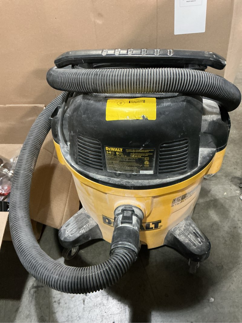 Condition photo showing As Is for dewalt stealthsonic quiet 9-gallon 5 hp corded wet/dry shop vacuum with accessories included