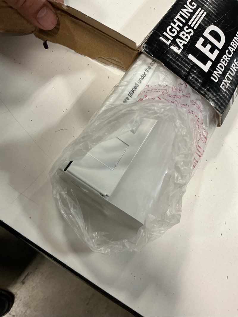 Condition photo showing Good Condition for hardwired led under cabinet task lighting - 16 watt, 24", dimmable, cri>90, 5000k (day light), wide body, long lasting metal base with frost lens under counter light for kitchen 5000k daylight 24 inch