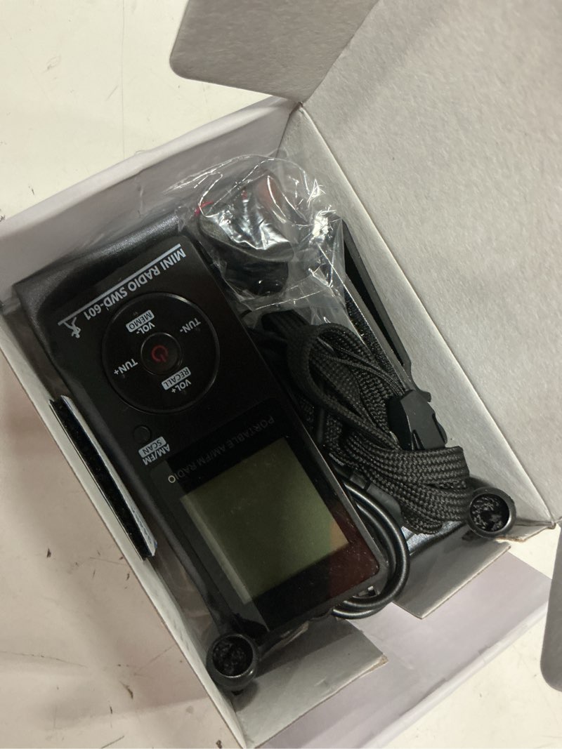 Condition photo showing Good Condition for am/fm personal portable mini radio with digital tuning lcd display and backlight time, swdstp rechargeable pocket radio with earphone and belt clip for walking, jogging