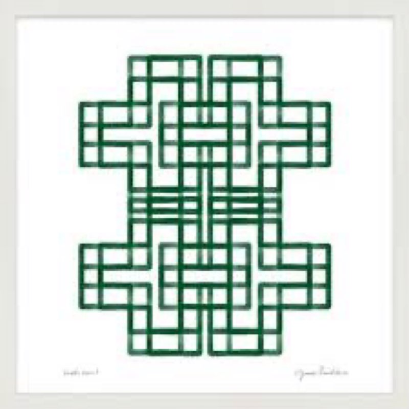 Eemil 4 - Emerald Green By Jessica Poundstone - Framed Wall Art Size: 16" H x 16" W x 1.25" D, Format: Black