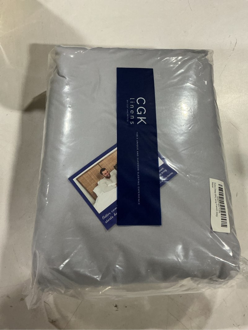 Condition photo showing Good Condition for extra deep king sheet set - 6 piece breathable and cooling sheets - hotel luxury bedding for women, men, kids & teens - easy secure fit - soft, wrinkle free & comfy - extra deep pockets - french grey 04 - french grey king