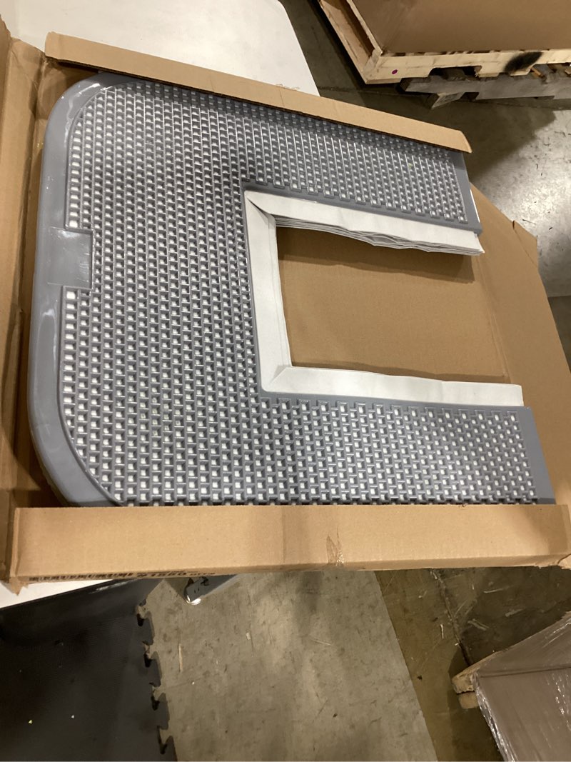 Condition photo showing Good Condition for disposable toilet mat u shape toilet mat,light gray,classic | disposable toilet floor mat, disposable toilet mats toilets training for elderly kids, toilets floor protector 30 light gray classic