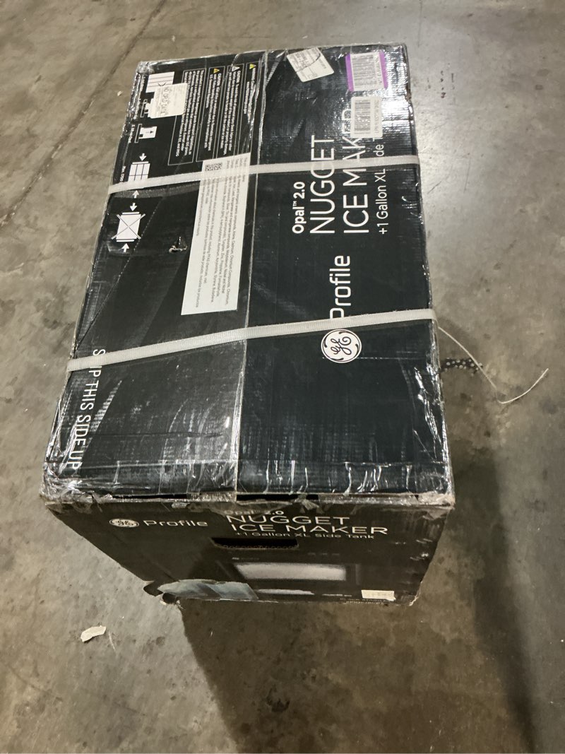 Condition photo showing New/Like New for ge profile opal 2.0 xl with 1 gallon tank, chewable crunchable countertop nugget ice maker, scoop included, 38 lbs in 24 hours, pellet ice machine with wifi & smart connected, black stainless black stainless steel