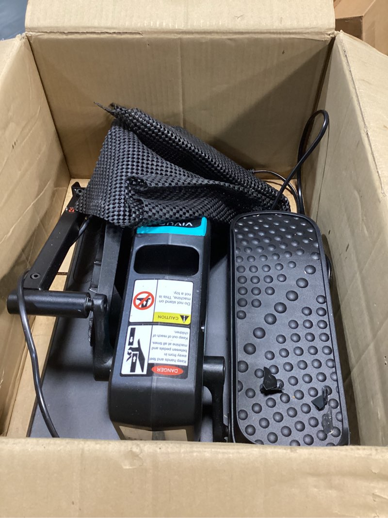 Condition photo showing As Is for VIVURN-018 Under Desk Elliptical 12 Speed 5 Modes Mini Motorized Leg Exerciser While Sitting for Seniors As Seen on TV with Non-Slip Mat Quiet & Portable Electric Pedal Exerciser for Home and Office Blue