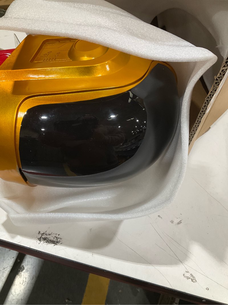 Condition photo showing Good Condition for punk resin helmet adult full head mask halloween cosplay costume prop gold