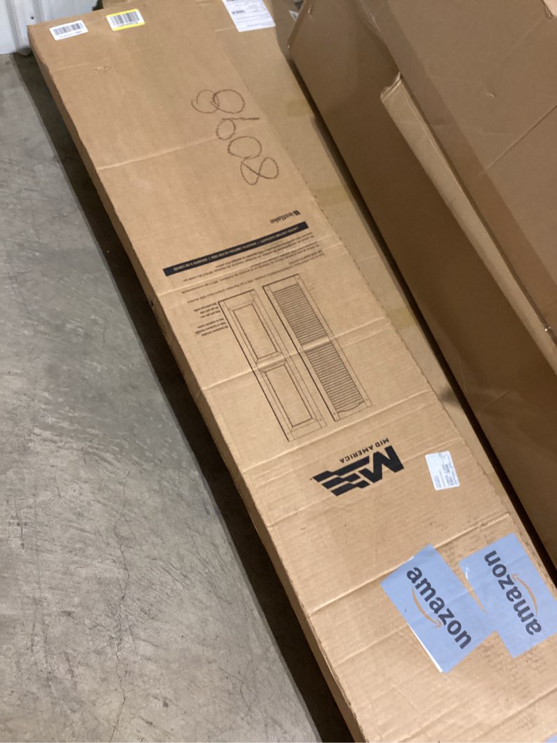 Ekena Millwork Lifetime Vinyl LL1S14X07500CB Standard Cathedral Top Center Mullion, Open Louver Viny