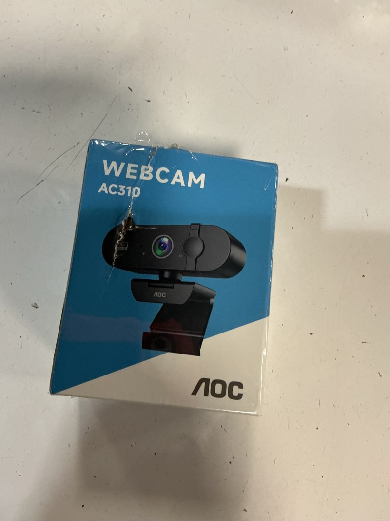 Condition photo showing New/Like New for aoc 4k webcam for pc with microphone, computer camera with noise cancellation, privacy cover, 99° fov, plug & play usb webcam for streaming, conferencing, zoom, skype, facetime, laptop, pc, skype black