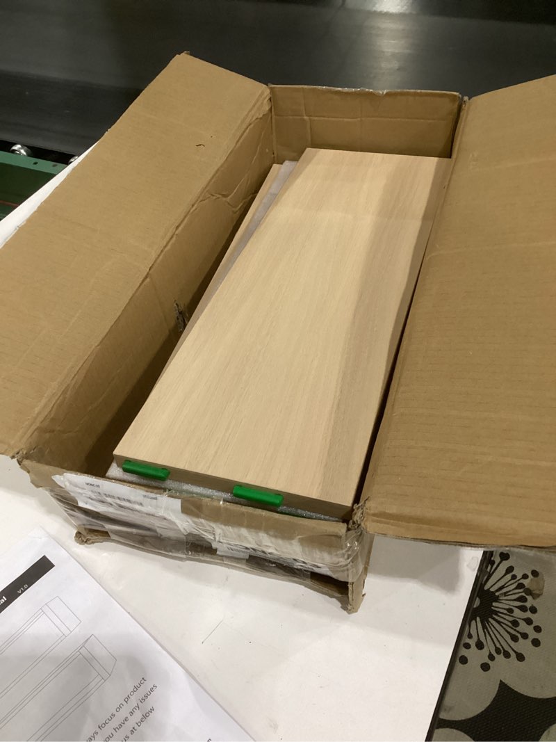 Kaboon 24in Floating Cube Shelves Set of 2, Display Shelves Wall Mount, Decorative Hanging Shelves f