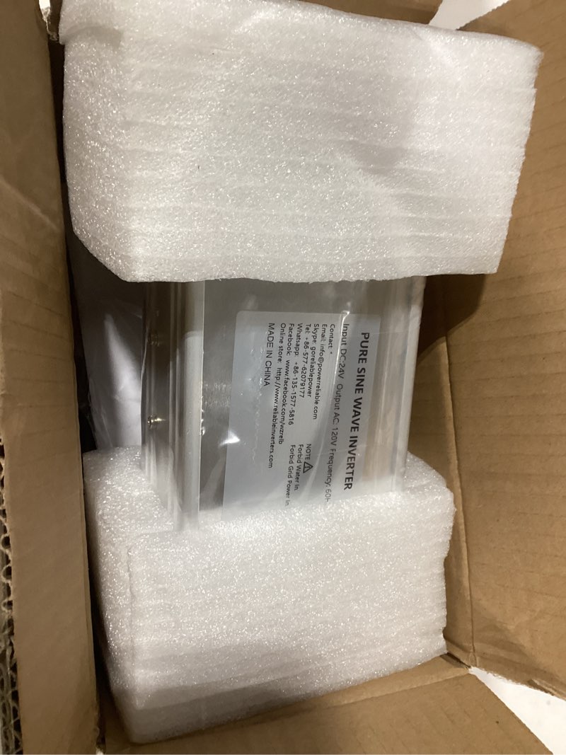Condition photo showing New/Like New for Similar product WZRELB 1000W Power Inverter 24V DC to 110V 120V AC,2000W Peak Modified Sine Wave Car Inverter with LED Display,Dual AC Outlets,Soft Starter,Off-Grid Power Converter with High Efficiency up to 90% 1000W 24V not like stock photo 