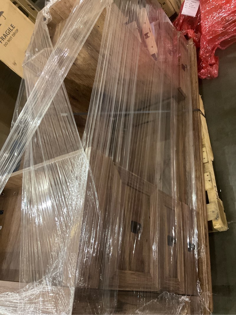 Condition photo showing As Is for Sauder Palladia Executive Desk, 29.5"D x 65.1"W x 29.61"H, Vintage Oak finish