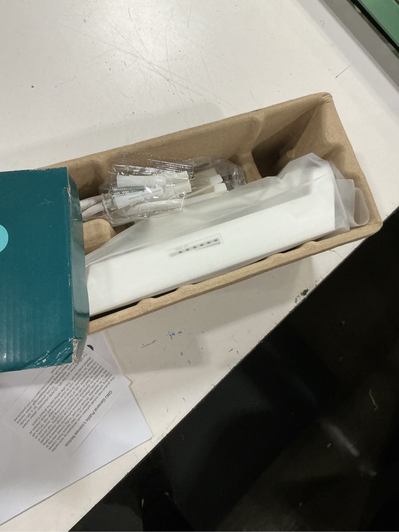 Condition photo showing New/Like New for tp-link 2.4ghz n300 long range outdoor cpe for ptp and ptmp transmission | point to point wireless bridge | 9dbi, 5km+ | passive poe powered w/free poe injector | pharos control (cpe210) white 5 km