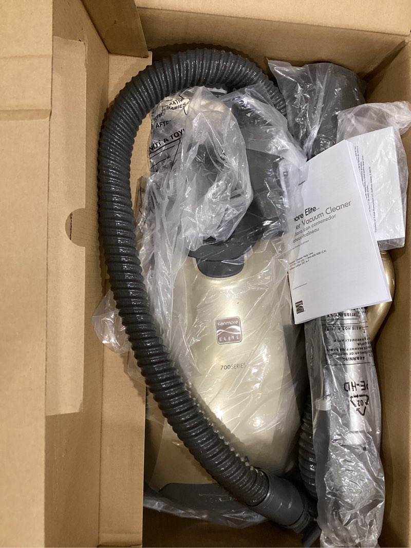 Condition photo showing Good Condition for kenmore elite 81714 pet friendly ultra plush lightweight bagged canister vacuum with pet powermate, hepa, extended telescoping wand, retractable cord, and 3 cleaning tools-champagne kenmore elite pet powermate + ultra plush capability