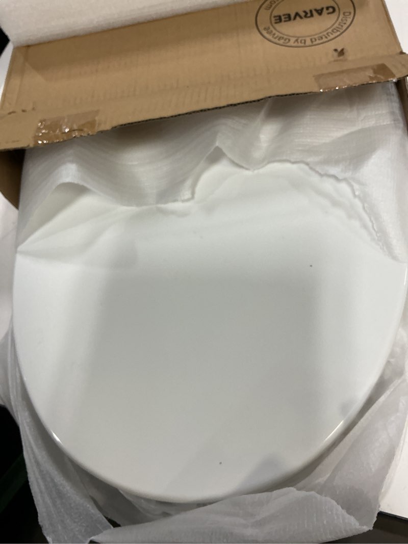 Condition photo showing As Is for bidet toilet seat for elongated toilet, pp non-electric cold water bidet attachment with self-cleaning spray nozzle, hygienic toilet seat cover for women, easy to install, white, 19 inch dual nozzle single nozzle elongated