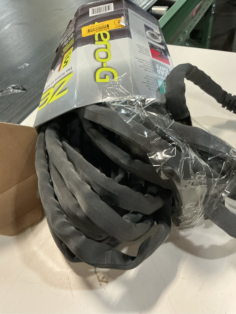 Condition photo showing As Is for zero-g teknor apex 5/8-in x 50-ft premium kink free woven gray hose