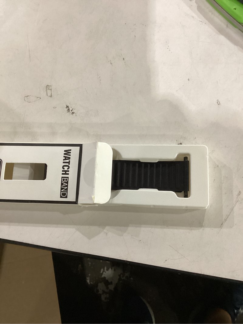 Condition photo showing New/Like New for (product may be damaged)magnetic sport bands patented compatible with apple watch band 49mm 46mm 45mm 40mm 44mm 38mm 41mm 42mm for men women, nylon strap replacement for iwatch ultra/3/2/1 series 11 10 9 8 7 6 5 4 3 2 1 se black(black connector) 44mm/45mm/46mm/49mm/(42mm-series 3 2 1)