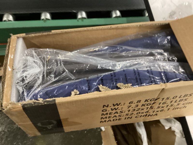 Condition photo showing New/Like New for (not tested)10ft solar patio umbrella with lights, outdoor table market umbrella with 32 led lights, 8 sturdy ribs, push button tilt and crank for pool, deck and garden, uv-resistant navy