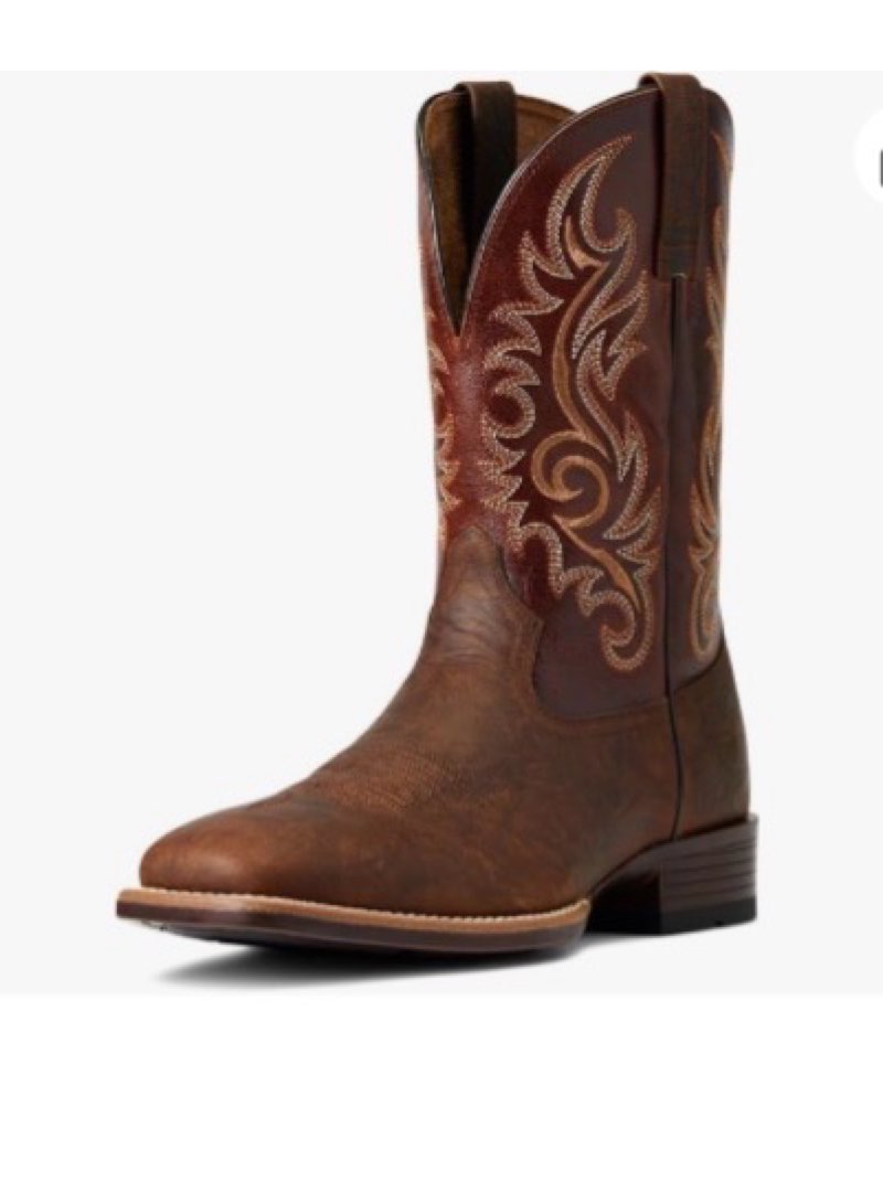 BMVY9 Mens Lasco Ultra Western Boot Bar Top Brown/Barrel Brown 10 Narrow