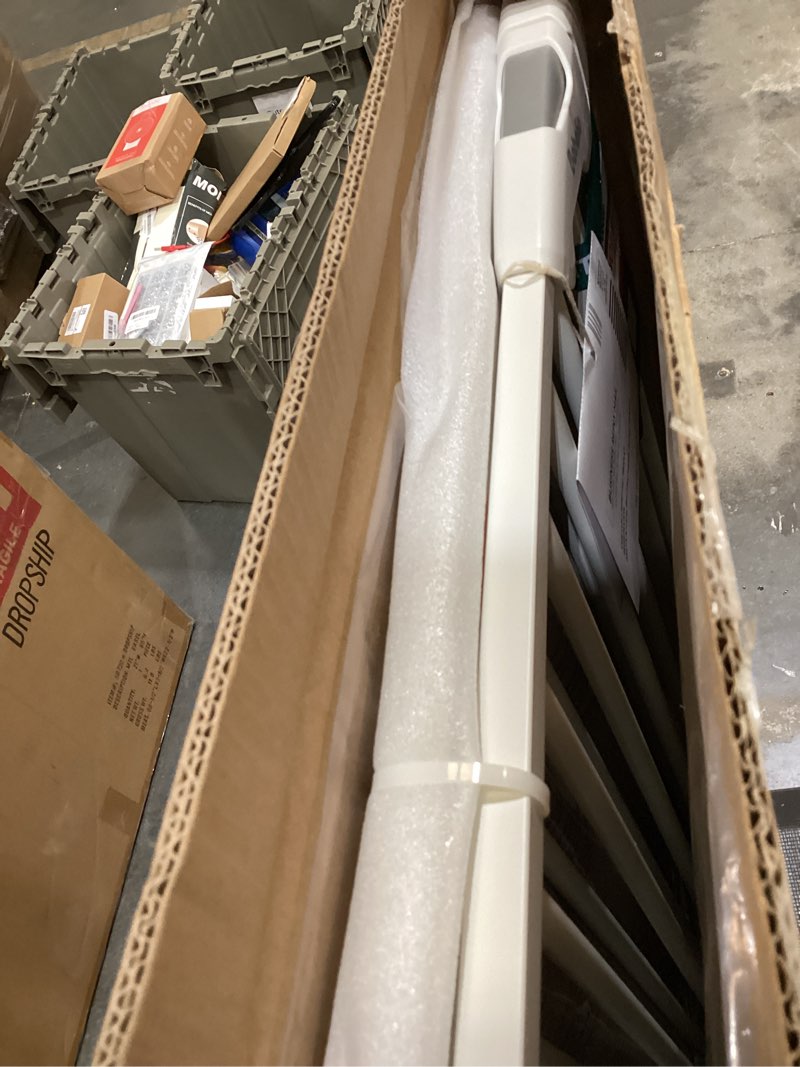 Condition photo showing Good Condition for babelio 36" tall baby gate, pressguard p7, 29-55" auto close pressure mounted dog gate for doorways & hallway, basics easy walk thru pet gate, extra wide metal child gate, white white 36"tall 29"-55" wide