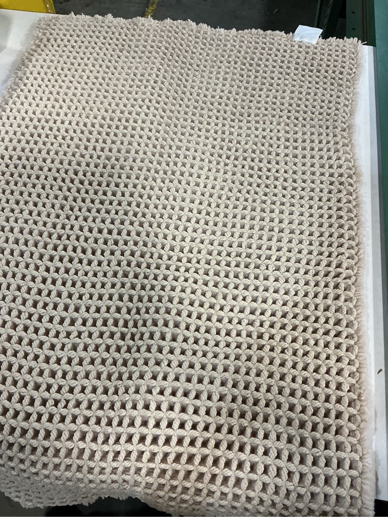 Condition photo showing Good Condition for Pale Beige Bathroom Rug, Waffle Bath Mat Non Slip Washable Super Absorbent Quick Dry Boho Farmhouse Bathroom Decor, 36''x24'' Pale Beige Pale Beige 2' x 3' (Rectangular)